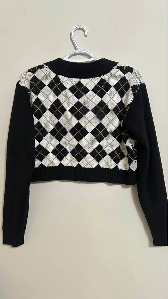 Ardene Argyle Cropped Cardigan - photo 3