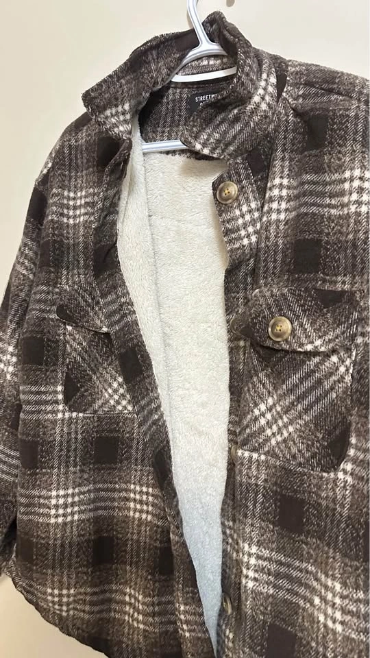 Streetwear Society Sherpa-Lined Plaid Shacket - photo 3