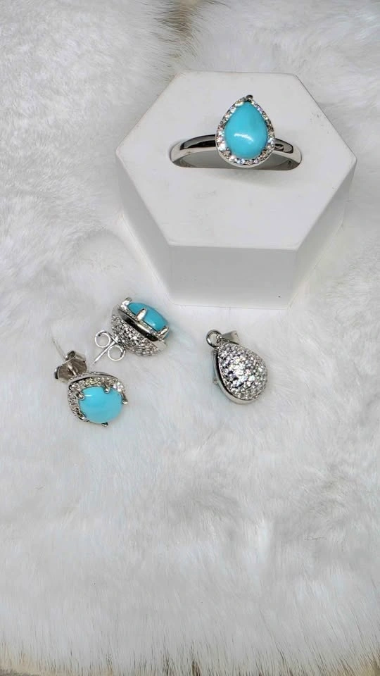 Turquoise S925 Jewelry set - photo 4