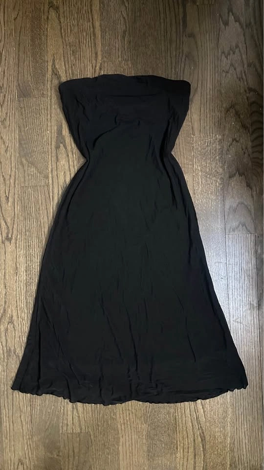 Black Strapless Midi Dress - photo 3