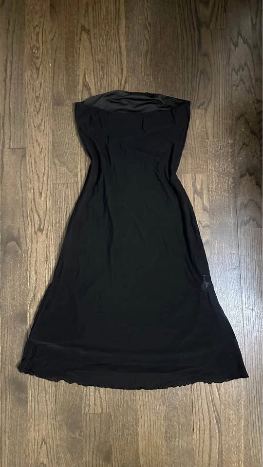 Black Strapless Midi Dress - photo 4