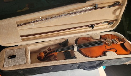 Cecilio 4/4 Full Size Acoustic Violin Set with Case, Bow, Rosin