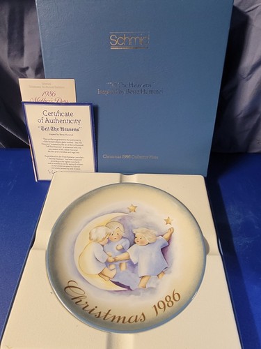 Schmid Sister Hummel 1986 Christmas Plate - Tell the Heavens