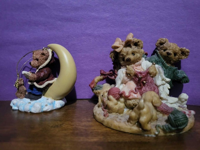 Vintage Teddy & Me Hand-Painted Polyresin Figurines 1994