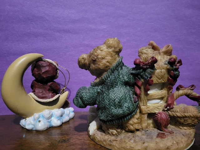 Vintage Teddy & Me Hand-Painted Polyresin Figurines 1994 - photo 2
