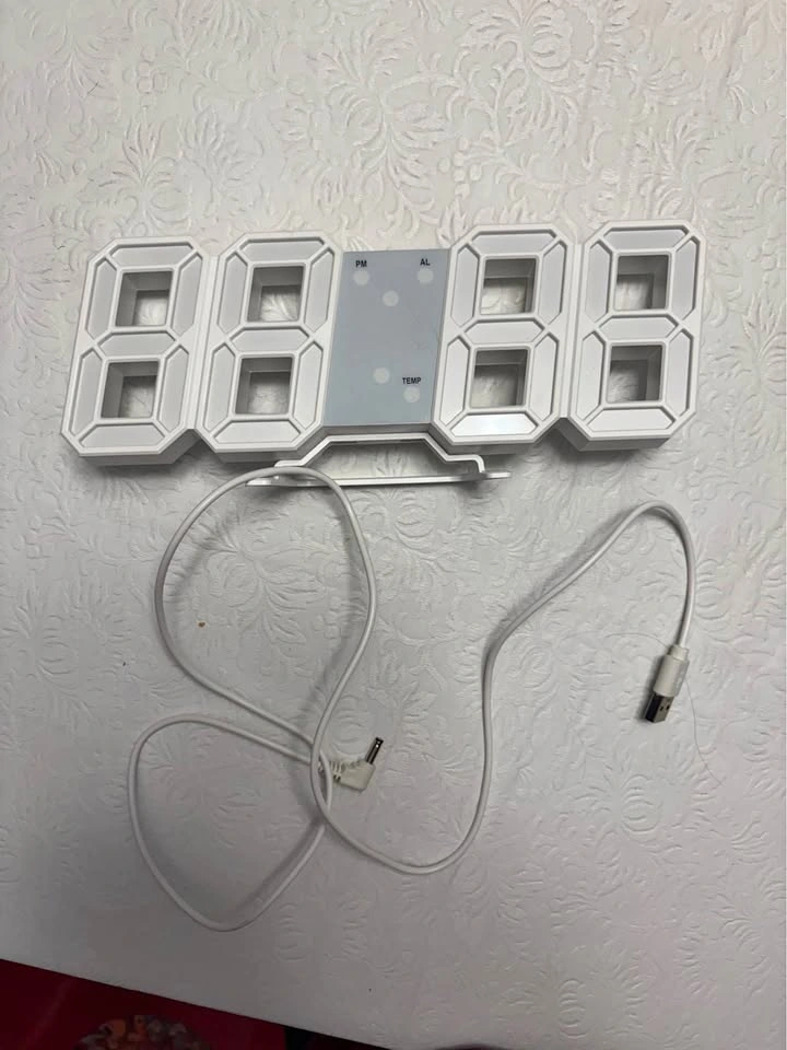 3D LED Digital Wall Clock