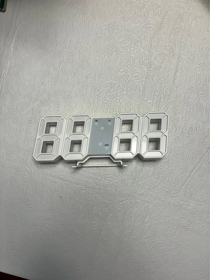 3D LED Digital Wall Clock light up