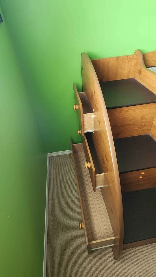 Loft bed with stairs and mattress - photo 4