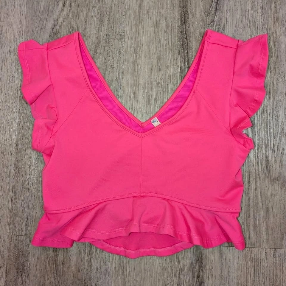 Free People Movement Pink Yoga Crop Top - Size Small