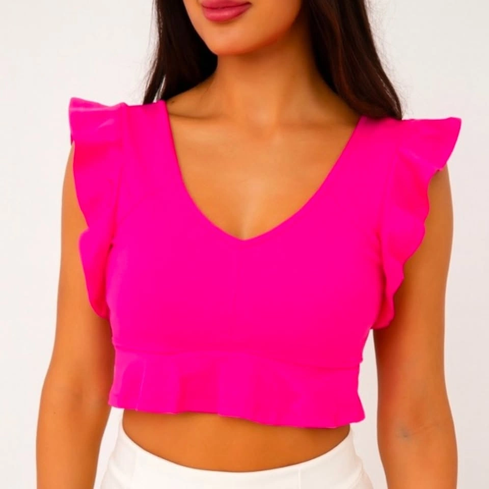 Free People Movement Pink Yoga Crop Top - Size Small - photo 2