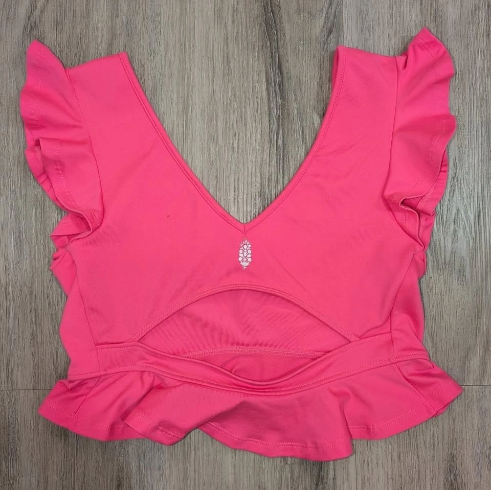 Free People Movement Pink Yoga Crop Top - Size Small - photo 3