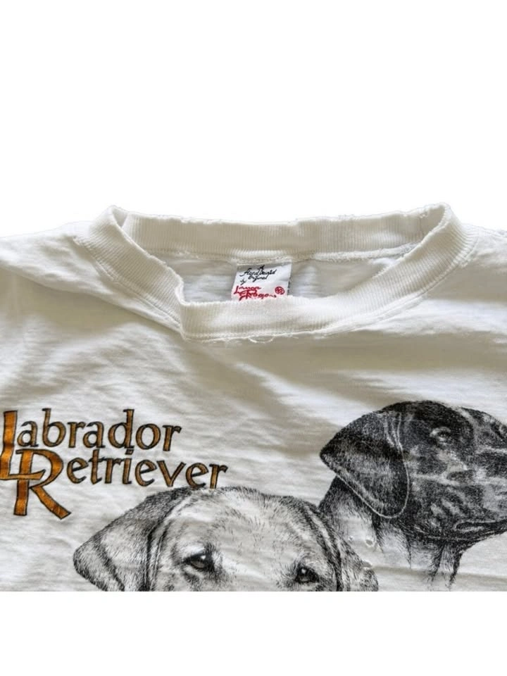 Vintage Laura Rogers Originals Hand Painted Labrador T-Shirt - photo 3