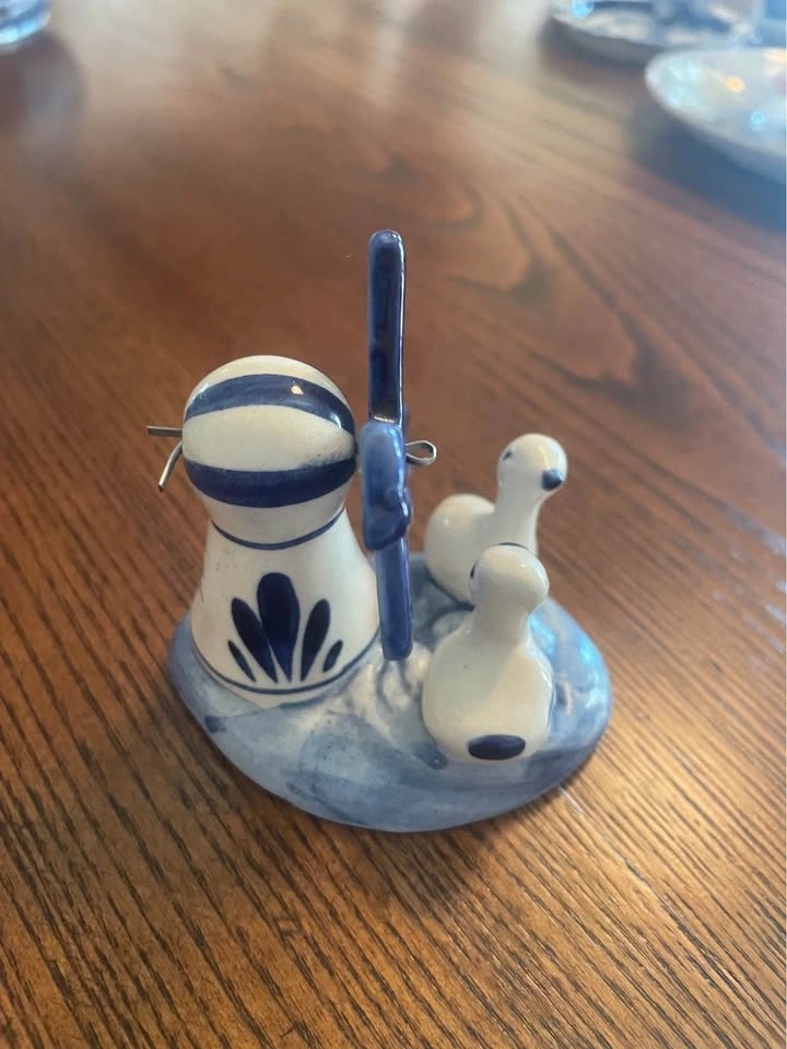 Delft Blue Holland miniature figurine windmill - photo 2