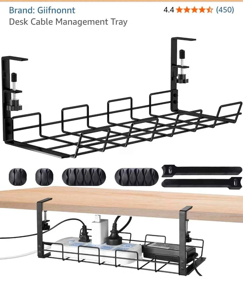 Giifnonnt Desk Cable Management Tray - photo 2