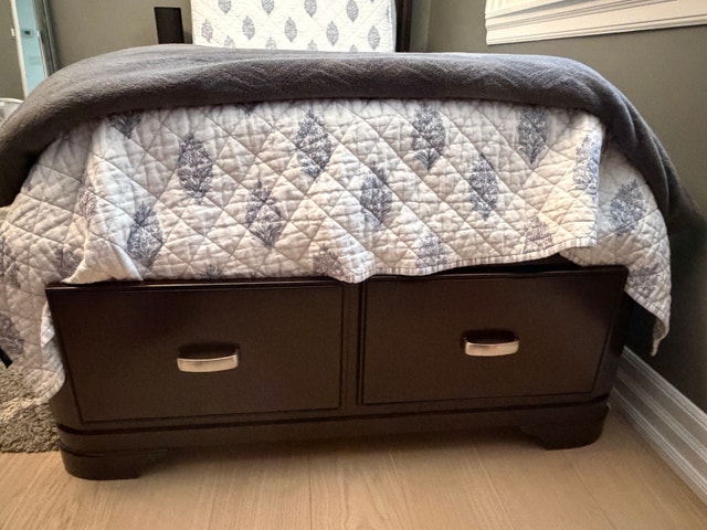 Solid Wood Single Bed Frame with Storage Drawers - photo 4