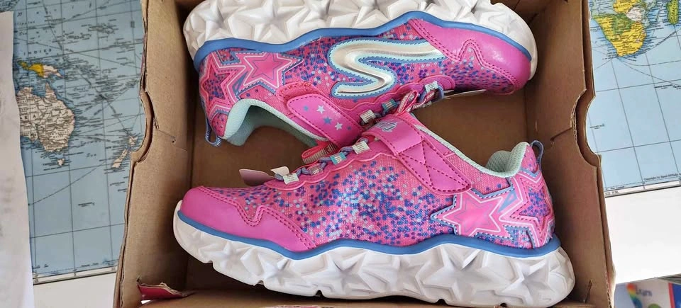 Skechers S Lights Galaxy Lights Girls' Shoes Size 1.5