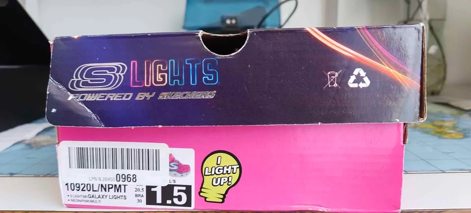 Skechers S Lights Galaxy Lights Girls' Shoes Size 1.5 - photo 2