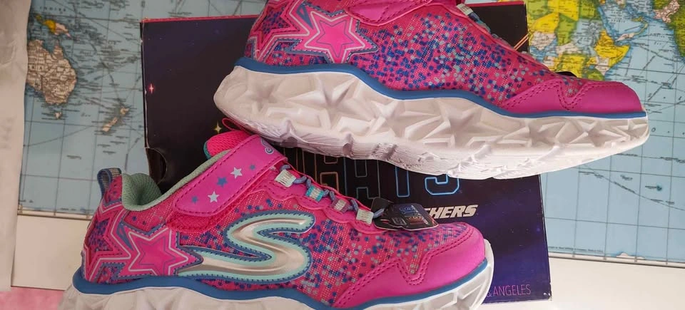 Skechers S Lights Galaxy Lights Girls' Shoes Size 1.5 - photo 4