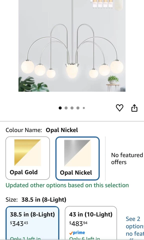 8-Light Chandelier (LED bulbs included) - photo 3