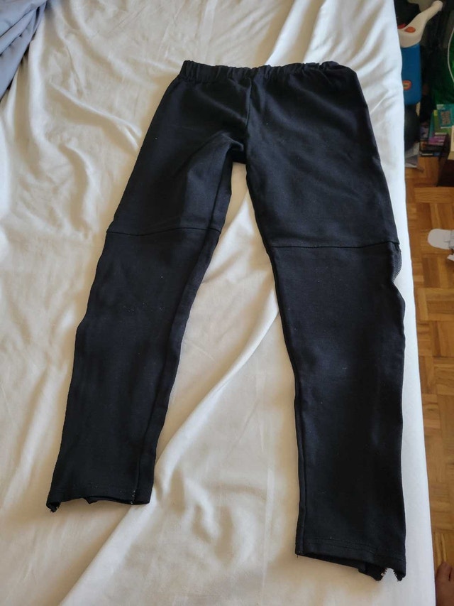 Black Zipper Detail Pants