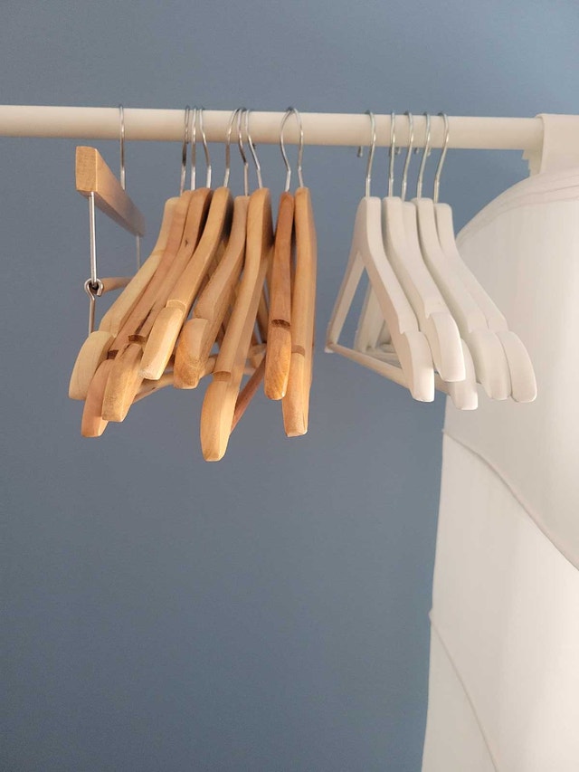 $1 each Wood Clothes Hangers