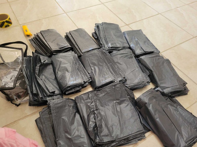 130pc Black Garbage Bags