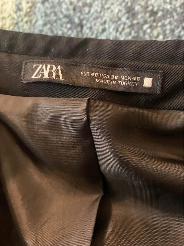 Zara Man Slim Fit 2 Piece Suit - Black - photo 3