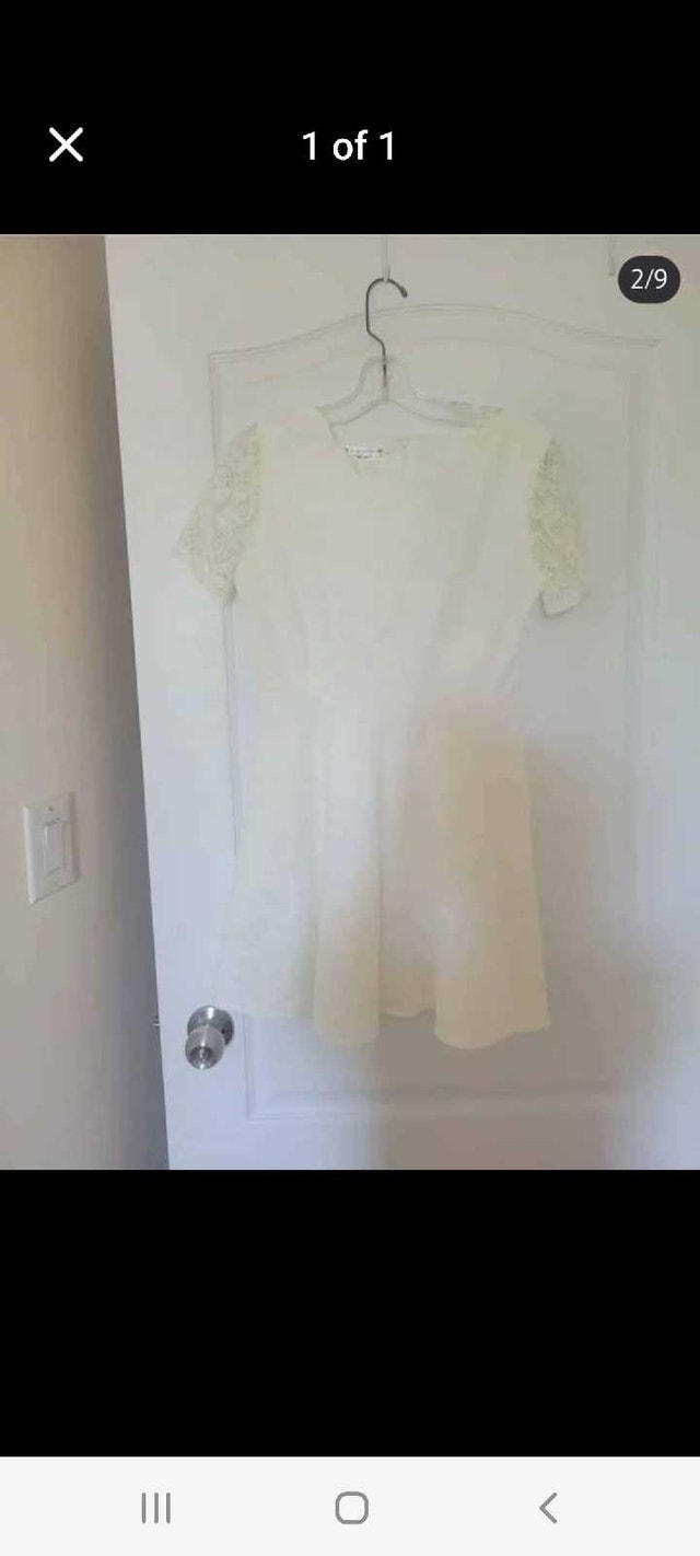 White Lace Detail Dress