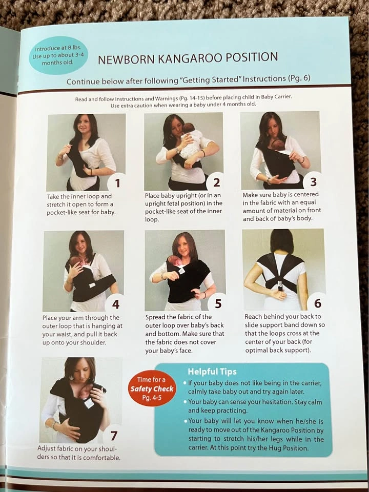 Baby K’Tan baby carrier wrap - small - photo 3
