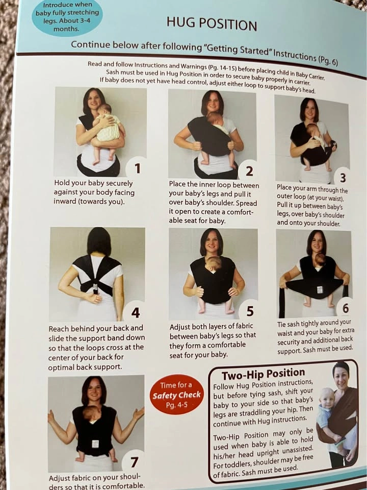 Baby K’Tan baby carrier wrap - small - photo 4
