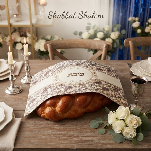 Challah Cover With Beautiful Flowers