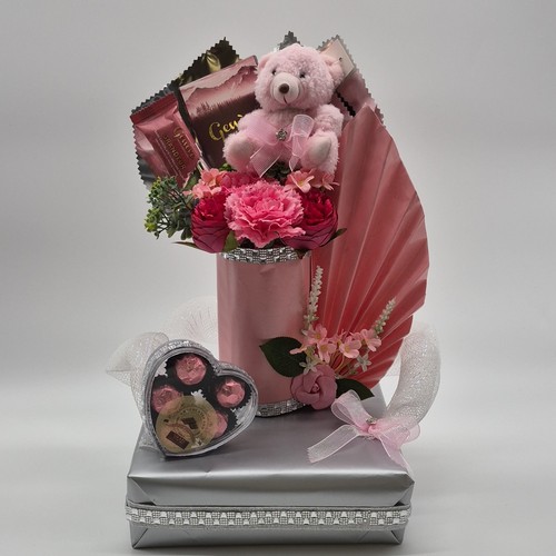Valentine's Day Romantic Gift Basket with Teddy Bear