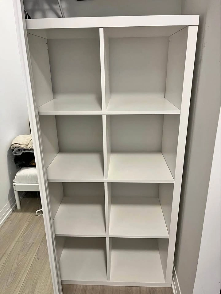 IKEA KALLAX 2x4 Shelf Unit — White (Moving Sale)