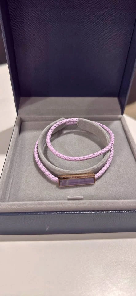 Crudo leather craft bracelet purple