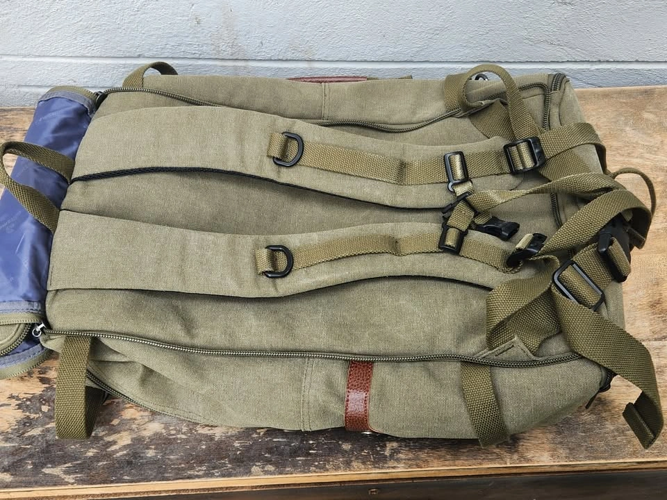 Witzman Travel Backpack, Canvas with Leather - photo 2