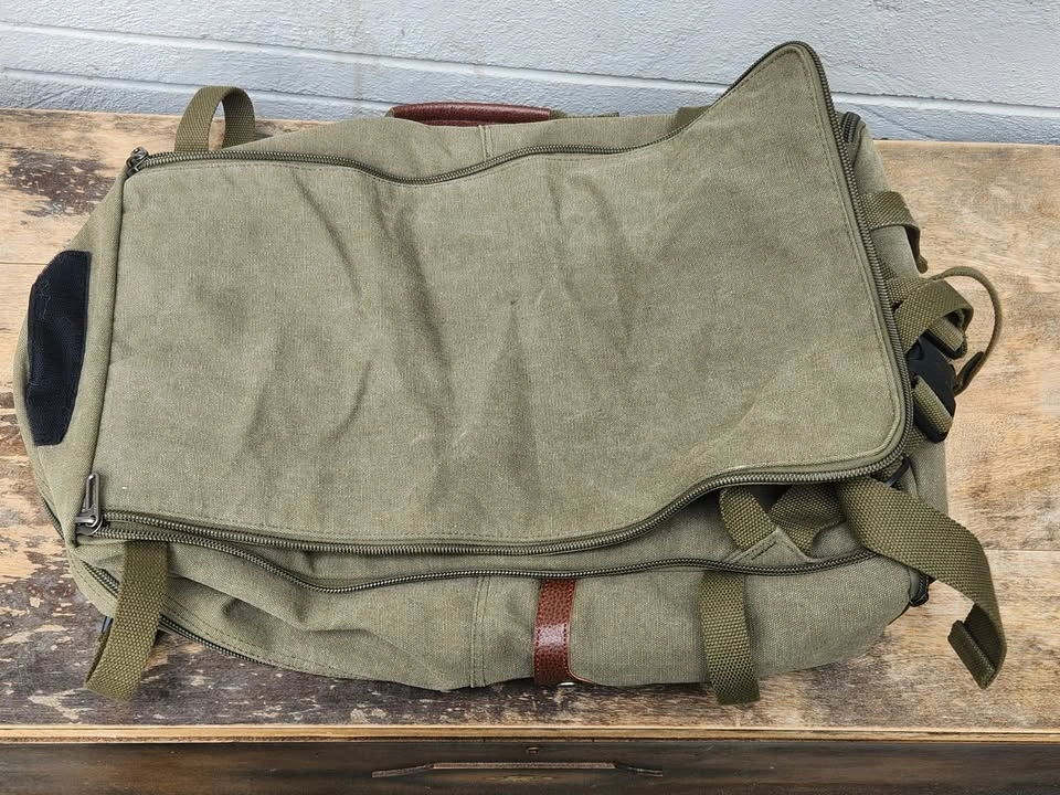 Witzman Travel Backpack, Canvas with Leather - photo 3