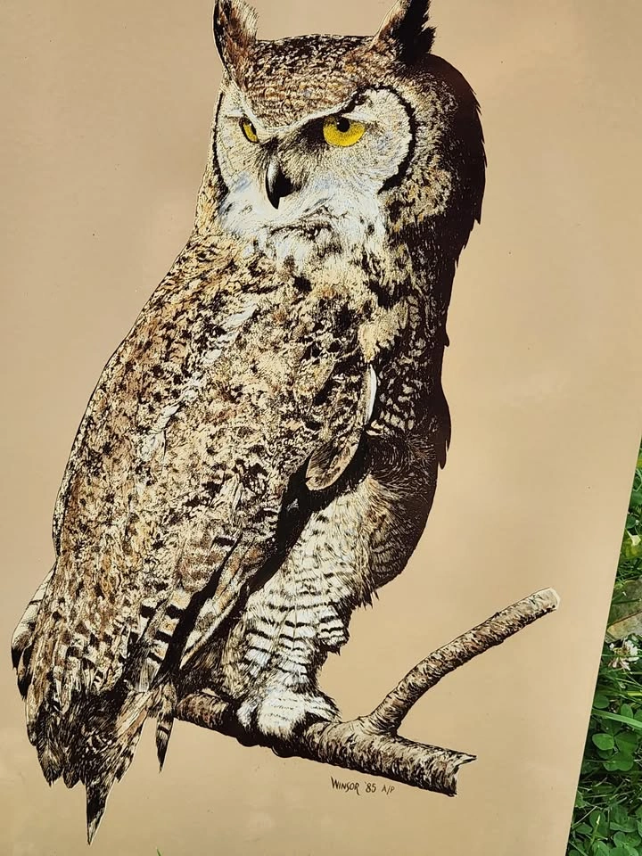 Vintage Owl Art - Metal Wall Hanging - photo 2