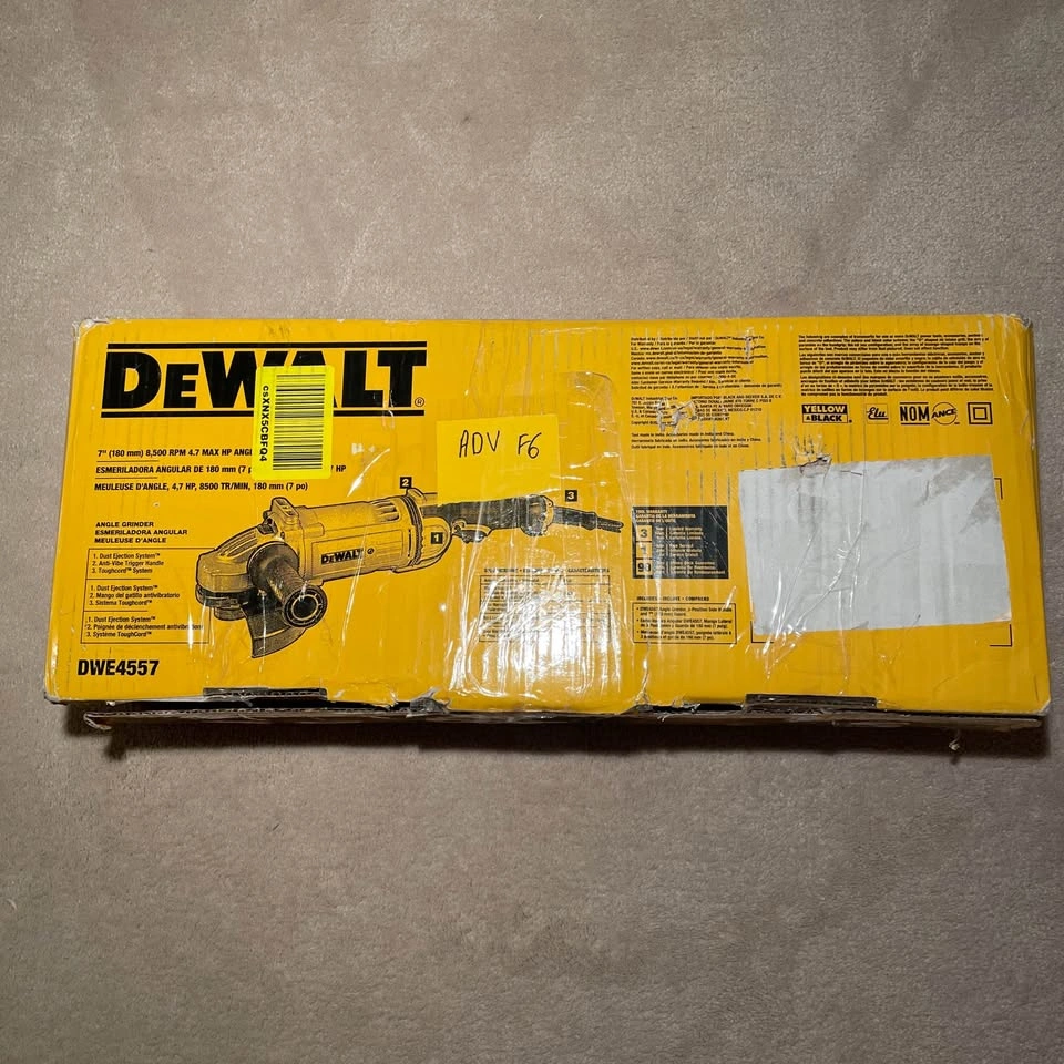 NEW! DEWALT DWE4557 15A 4.7 HP 7” Angle Grinder - $384 - photo 3