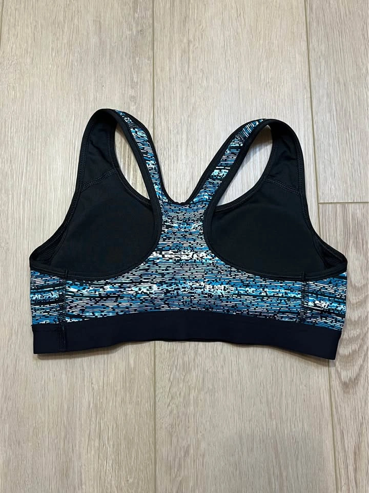 NIKE PRO Blue/Black/White Patterned Sports Bra - Size S - photo 5