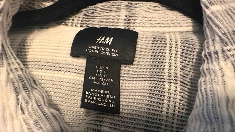 H&M Oversized Fit Plaid Corduroy Shirt - photo 2