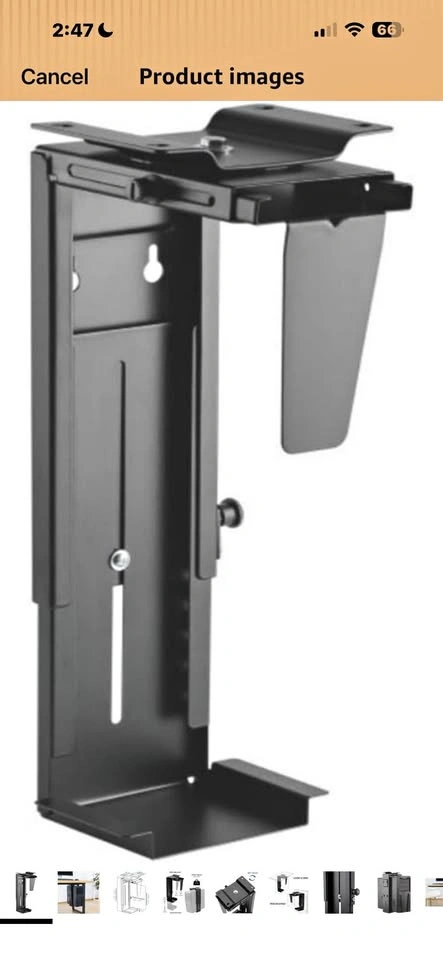 Adjustable Under-Desk PC Mount