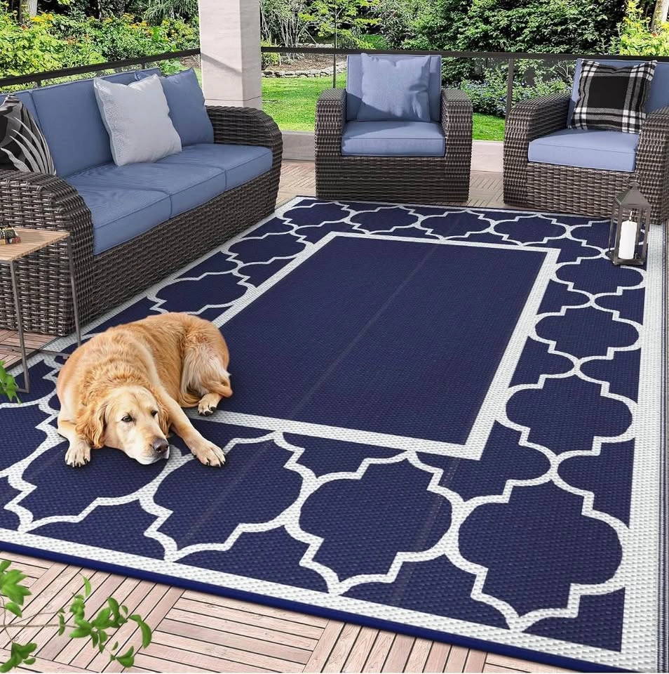NEW GENIMO 8’ x 10’ Outdoor Rug | Waterproof Reversible Mat - photo 2