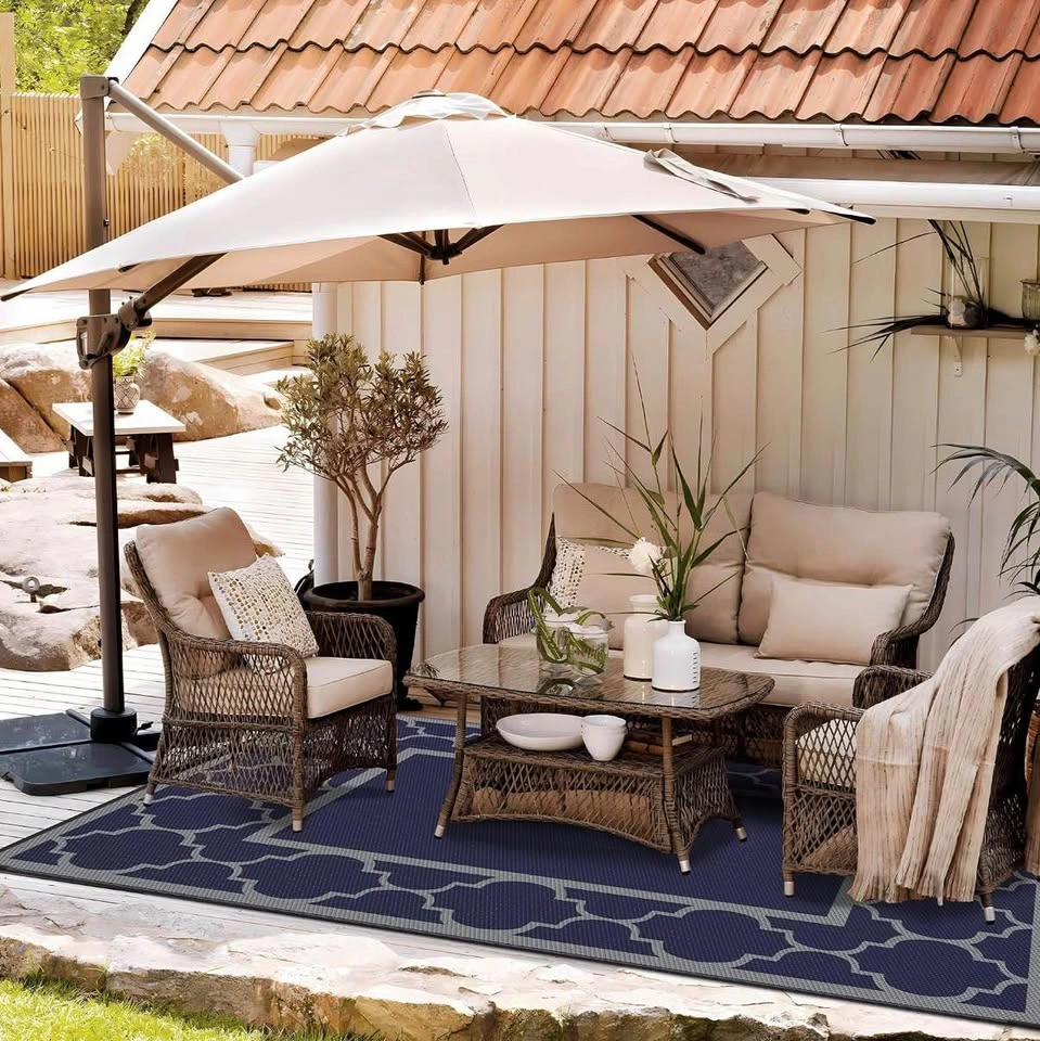 NEW GENIMO 8’ x 10’ Outdoor Rug | Waterproof Reversible Mat - photo 3