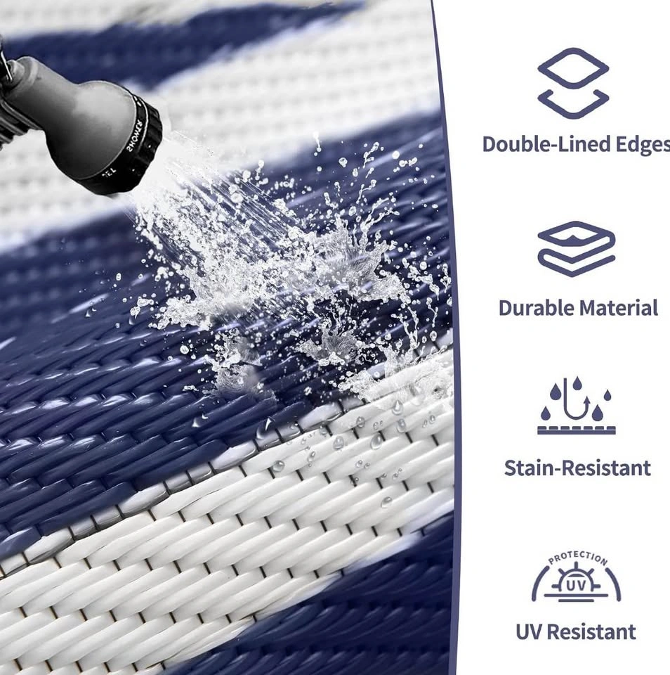 NEW GENIMO 8’ x 10’ Outdoor Rug | Waterproof Reversible Mat - photo 5