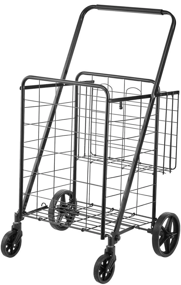 NEW SEALED VEVOR Folding Shopping Cart | 110 lb Capacity - photo 2
