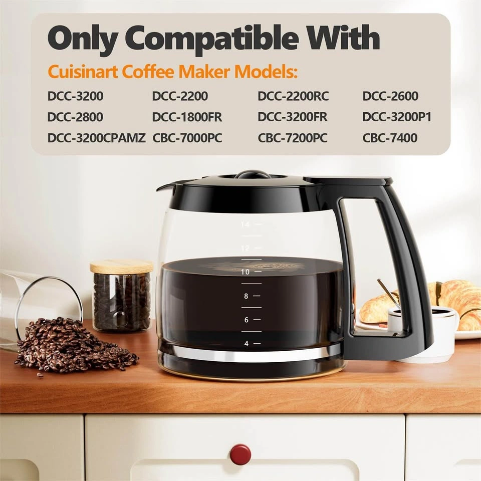 NEW 14-Cup Glass Coffee Carafe for Cuisinart DCC-2200/3200 - photo 4