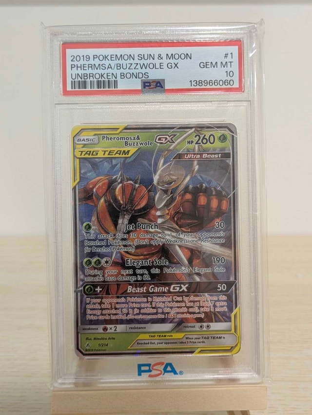 Pokemon Pheromosa & Buzzwole GX PSA 10