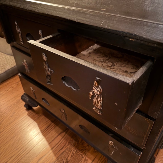 Black Lacquered Wood Secretary Desk - photo 3