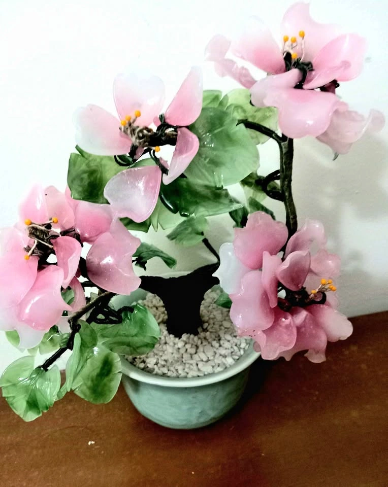 3 Hand-crafted Antique Bonsai Jade Trees