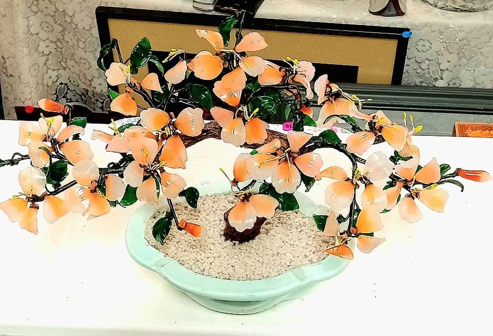 3 Hand-crafted Antique Bonsai Jade Trees - photo 2